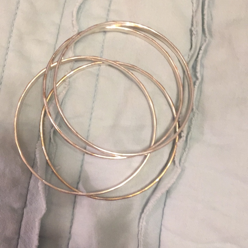 Set of 4 silver bracelets - Picture 2 of 3